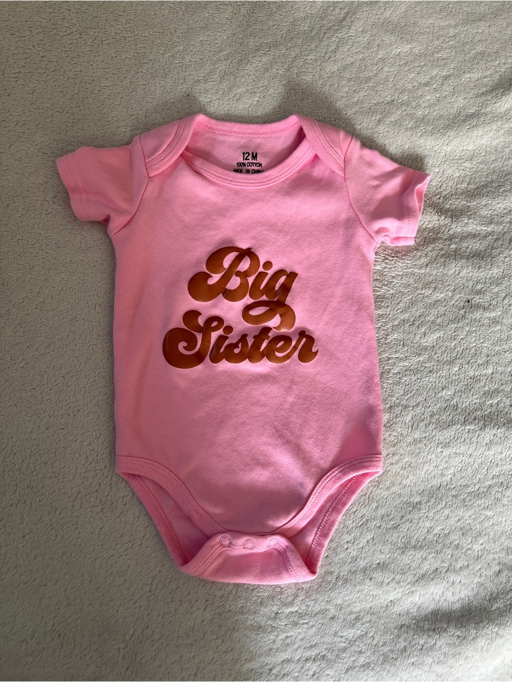 Big Sister Pink One-Piece Bodysuit
